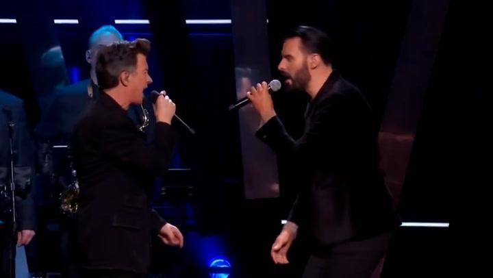 Rylan Clark Performs New Year Duet with Rick Astley