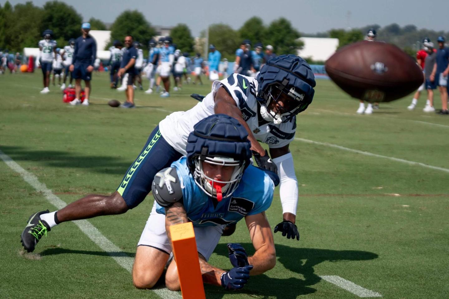 Titans, Seahawks Hold Joint Practice Ahead of Preseason Game