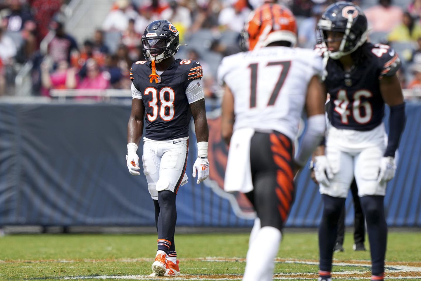 Bears player in ambulance