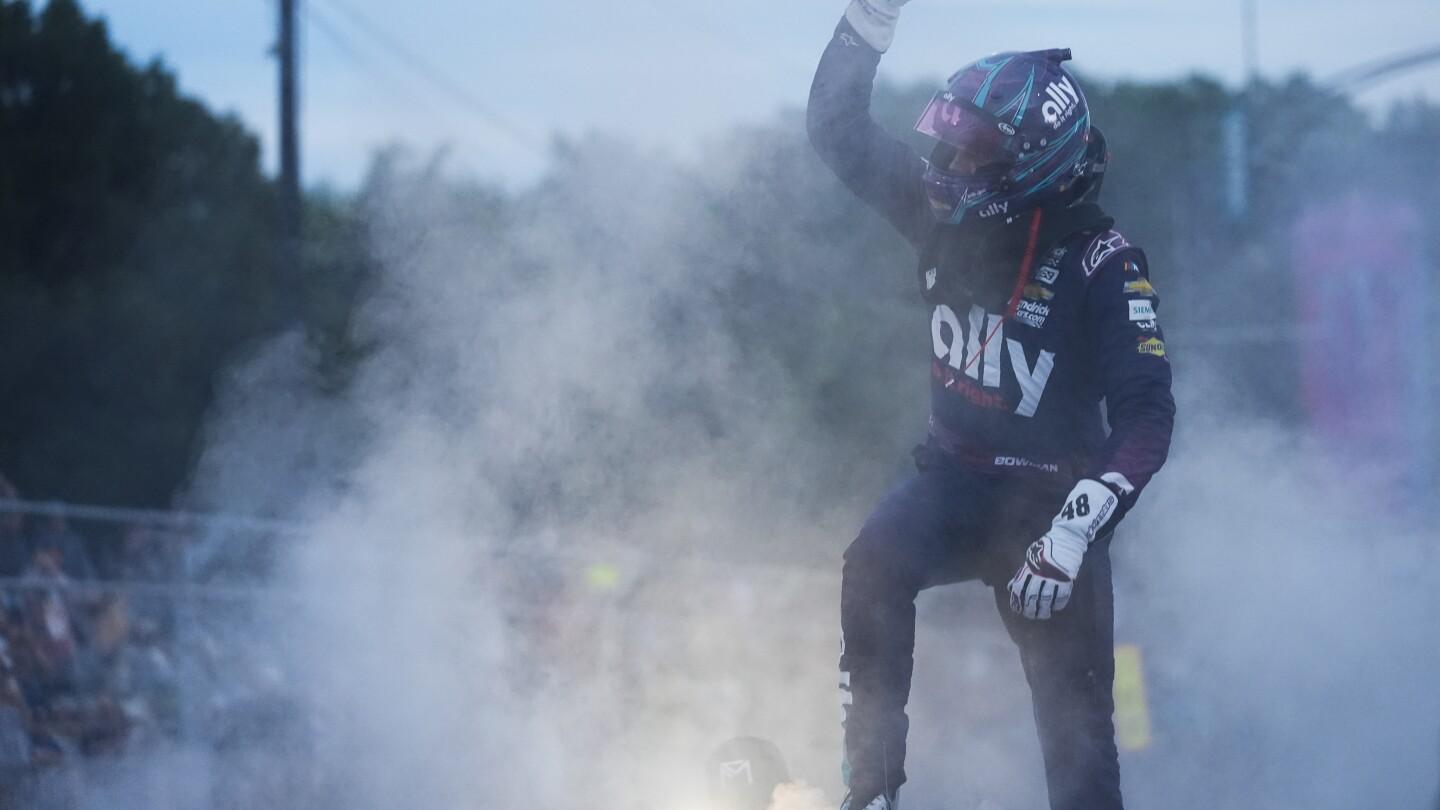 Alex Bowman Wins Rain-Shortened Grant Park 165