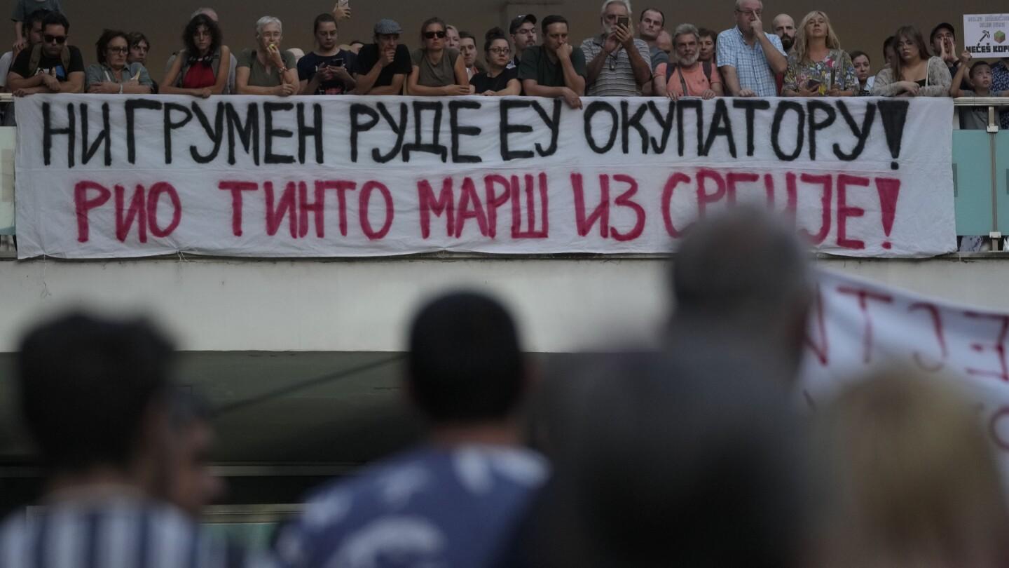 Lithium protest in Serbia