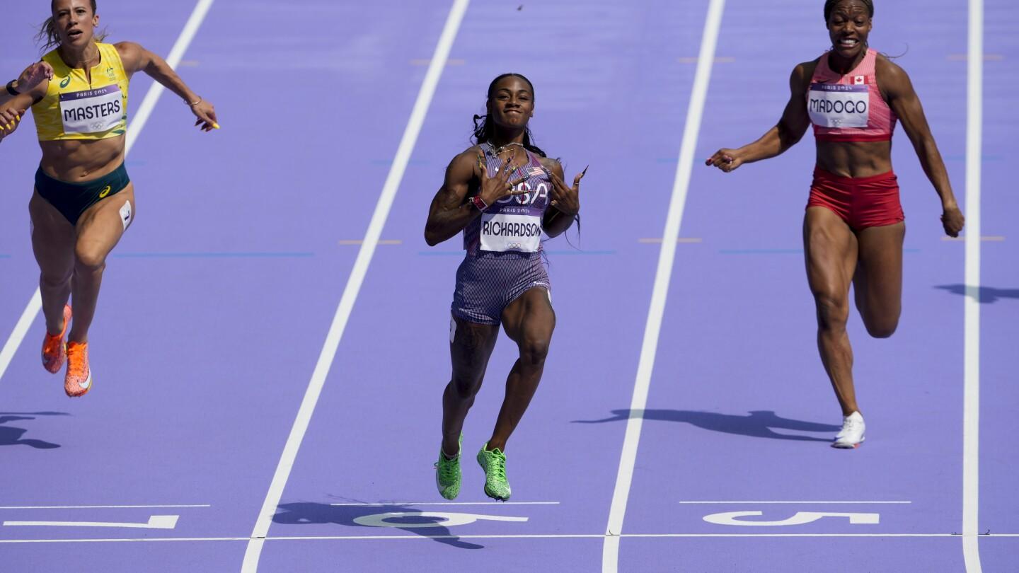 Sha'Carri Richardson Wins 100m Olympic Heat