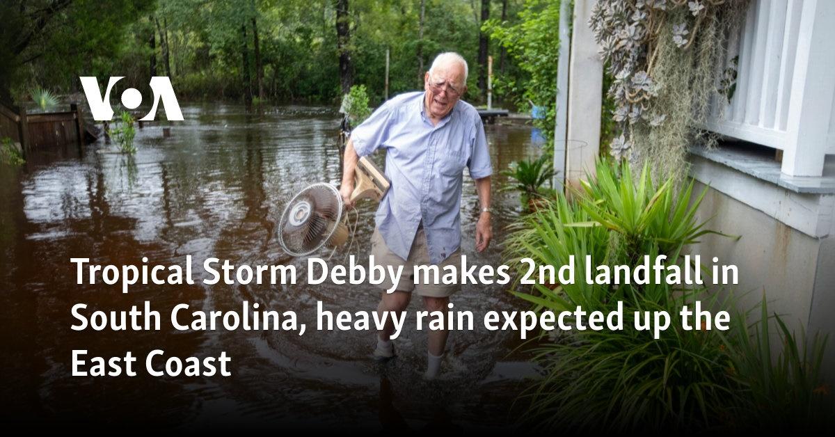 Tropical Storm Debby Makes Second Landfall in South Carolina