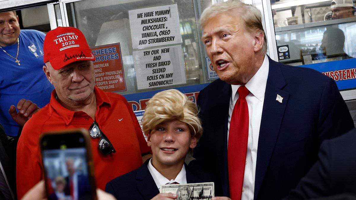 Donald Trump Surprises Young Fan at Cheesesteak Venue