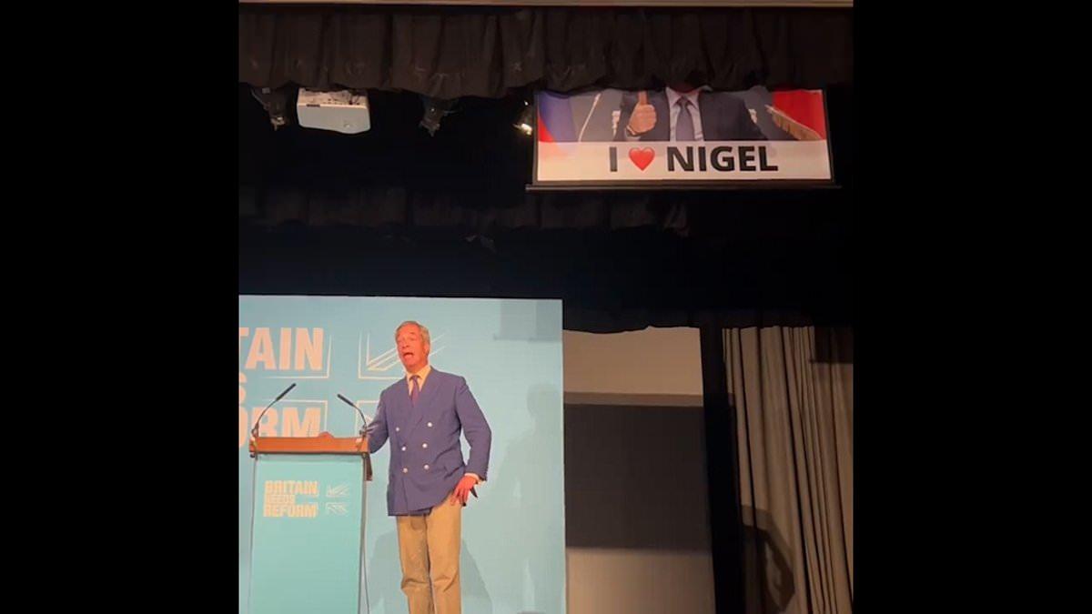 Farage Rally Disrupted by Putin Banner Incident