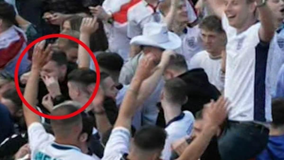 England Fan Snorts Mystery Powder During Celebration