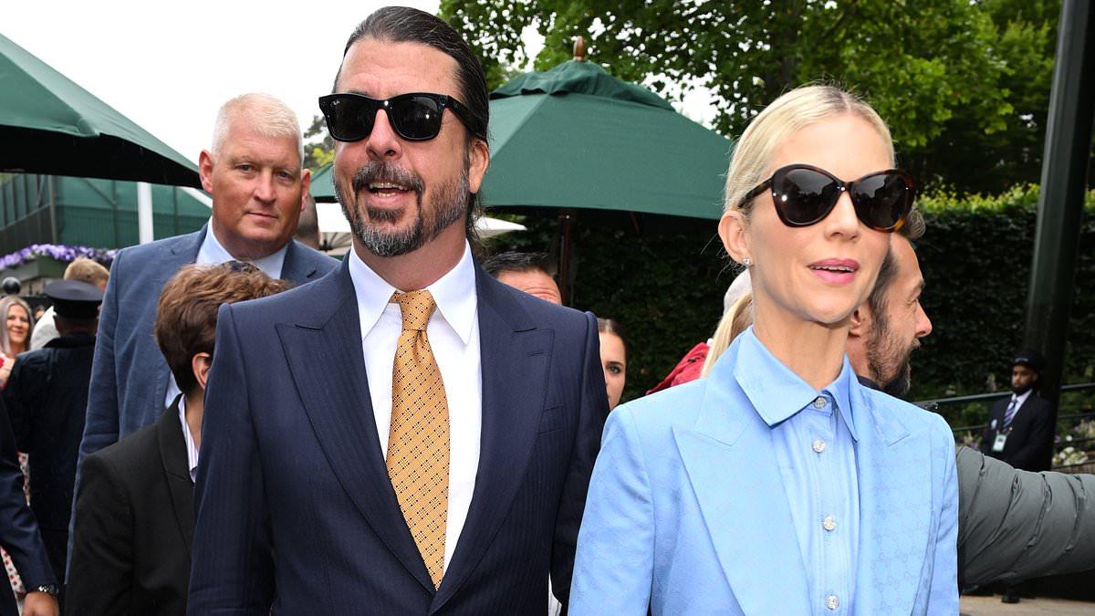 Dave Grohl Shines at Wimbledon in Navy Suit