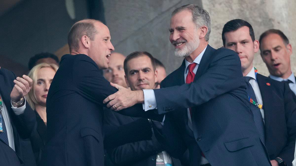 Prince William and Royals at Euro 2024 Final