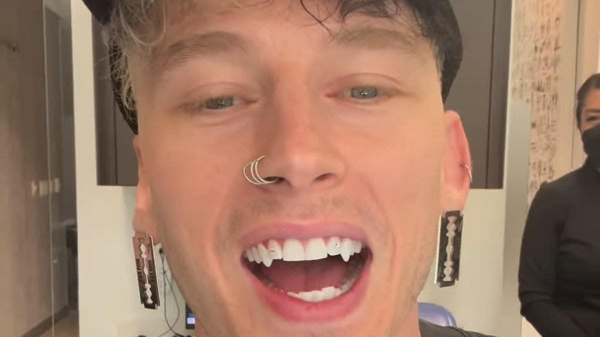 Machine Gun Kelly Reveals New Fangs, Tattoos