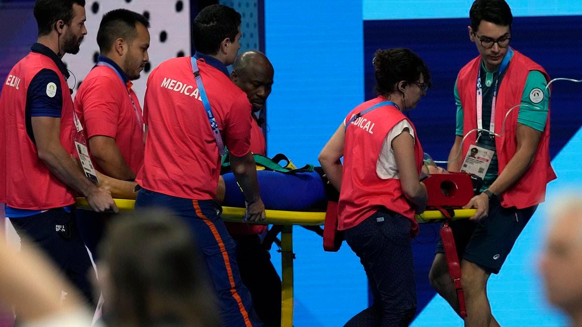 Olympic swimmer collapses