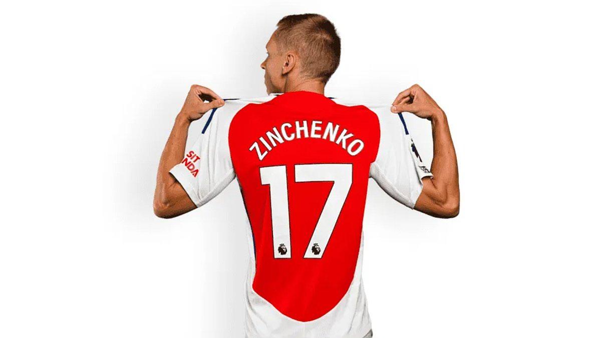 Zinchenko changes shirt number