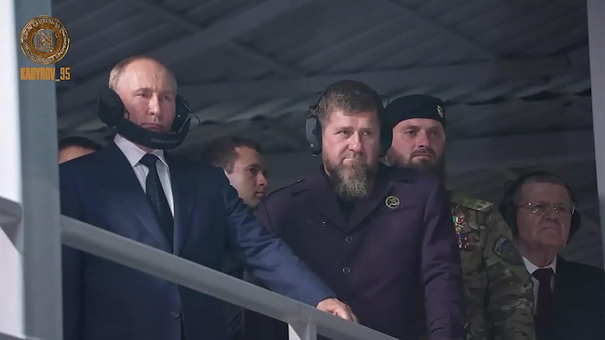 Putin Mocked for Upside Down Earmuffs in Chechnya