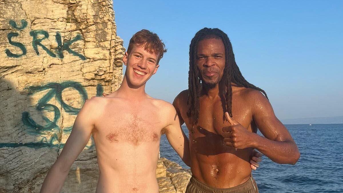 Loic Remy Spotted Cliff Jumping in Croatia