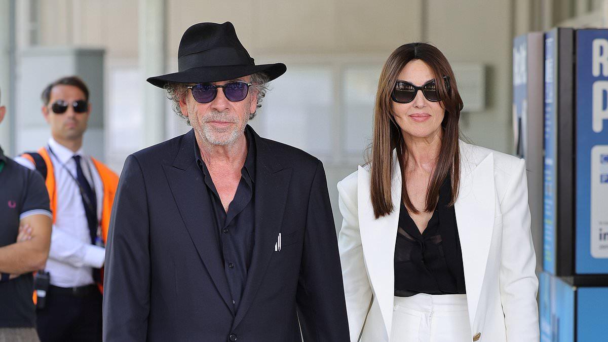 Monica Bellucci, Tim Burton Arrive for Venice Festival