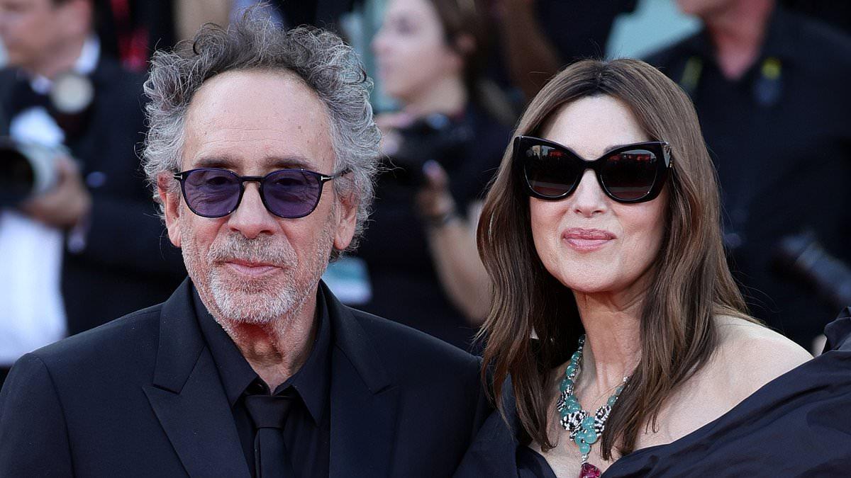 Tim Burton and Monica Bellucci Attend Beetlejuice 2 Premiere