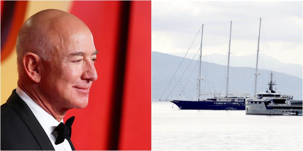 Jeff Bezos Hosts Celebrities on Yacht Koru