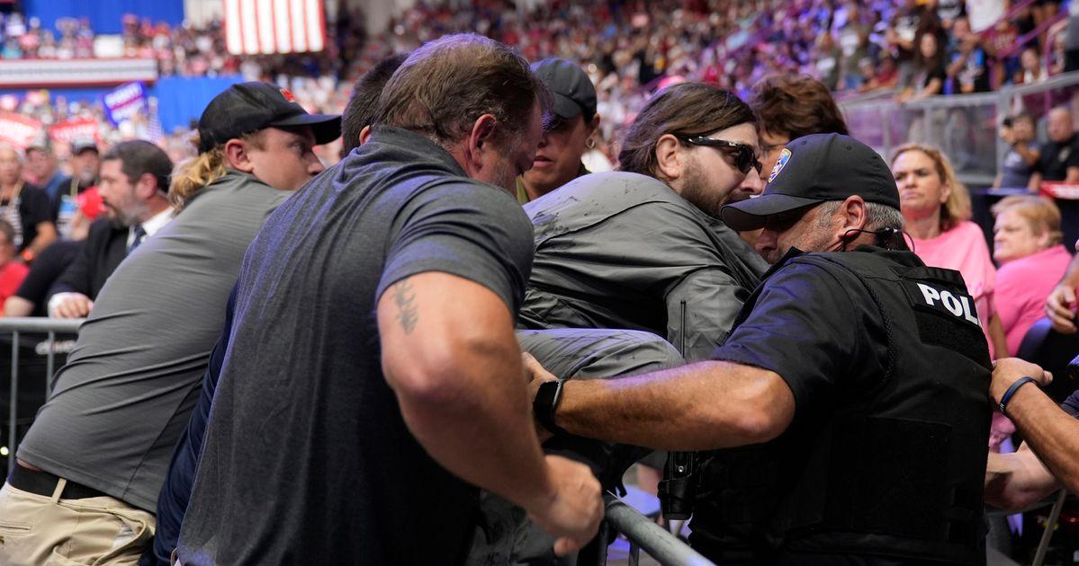 Man Tased After Disrupting Trump Rally in Pennsylvania