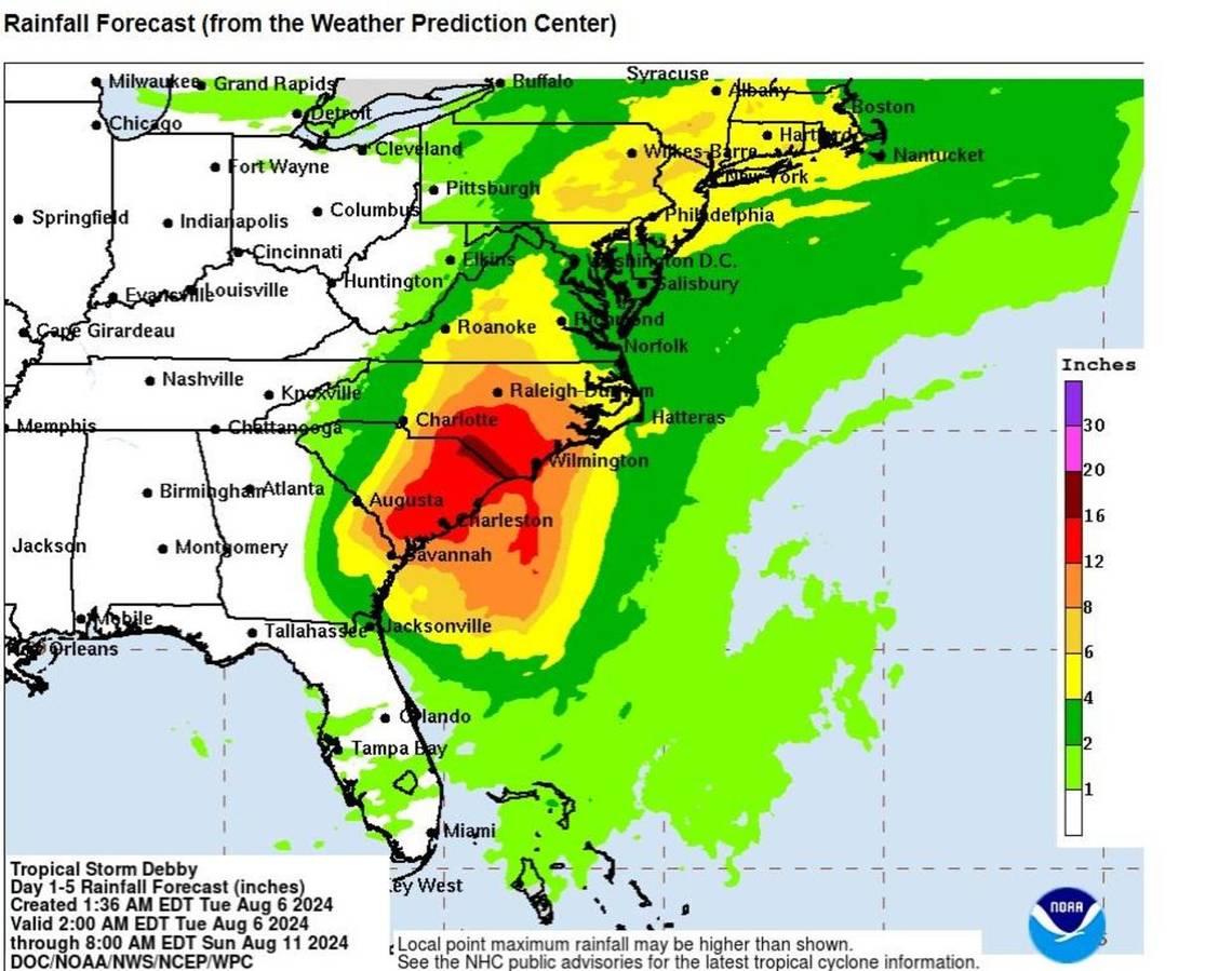 Tropical Storm Debby Causes Flooding and Power Outages