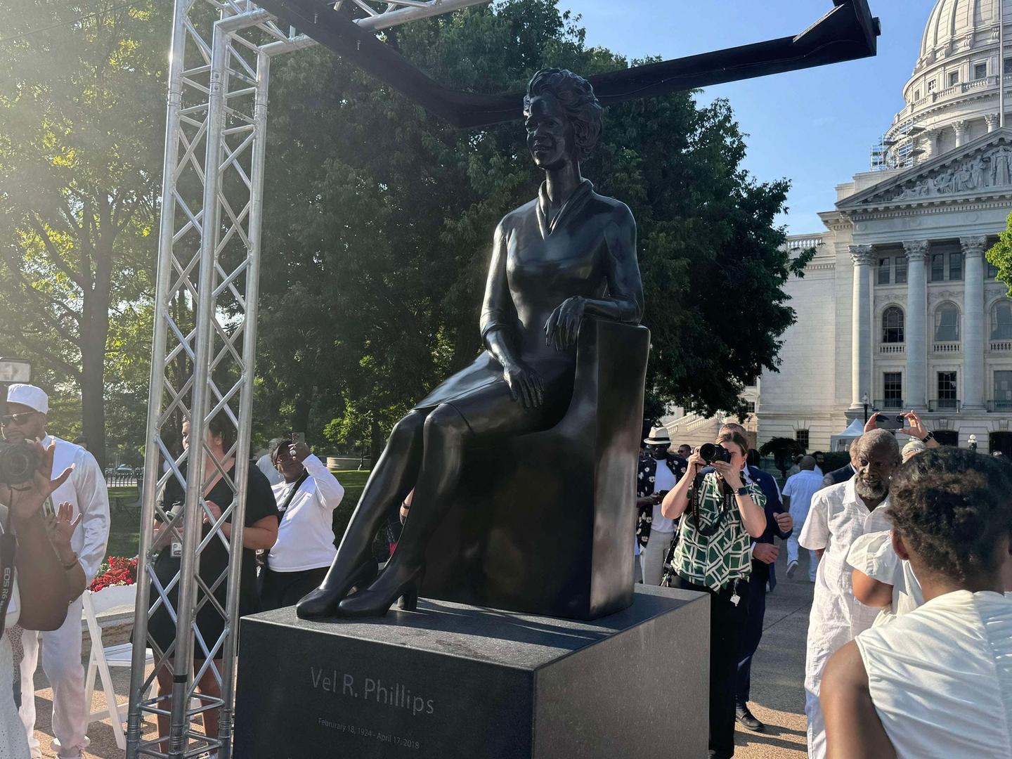 Vel Phillips Sculpture Unveiled at State Capitol