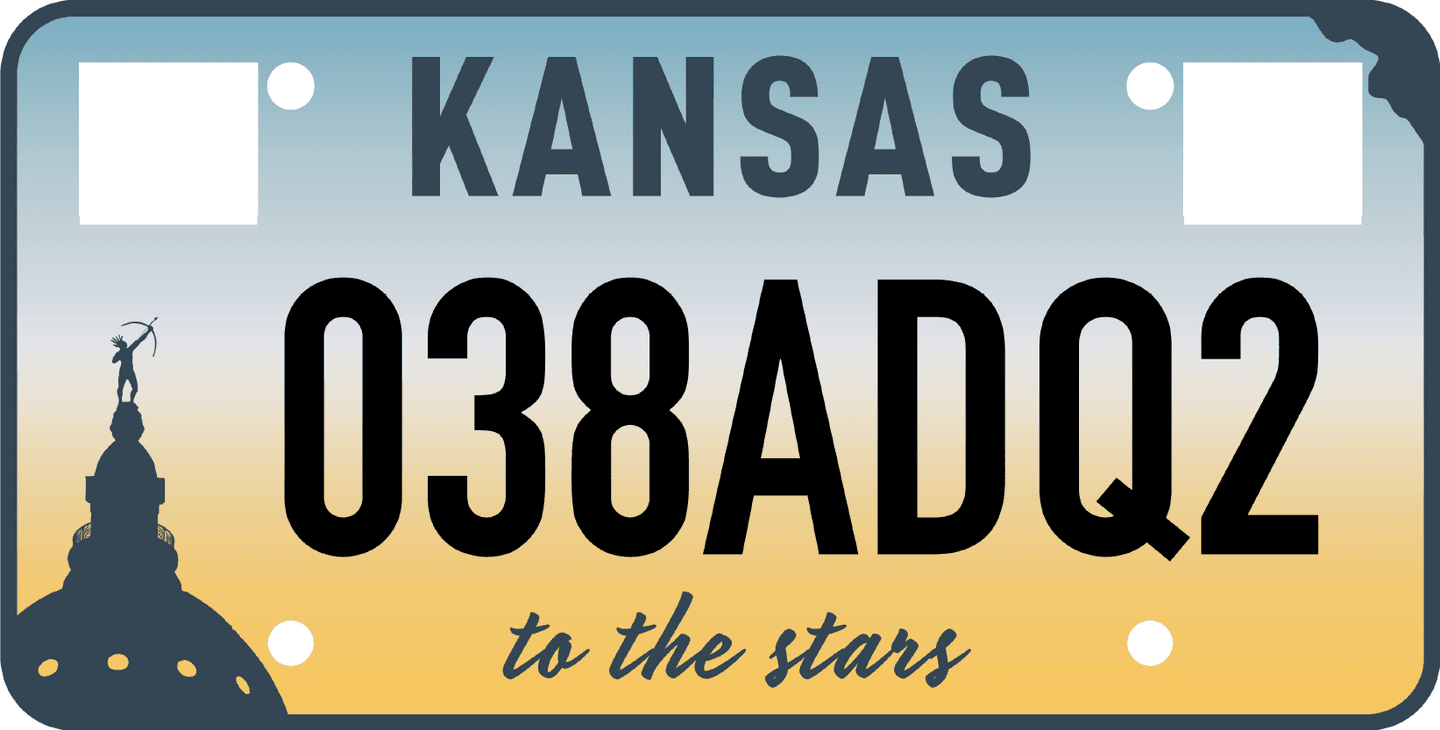 Kansas Unveils New Standard License Plate Design