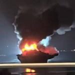 Fire Engulfs Former Soviet Carrier Minsk in China