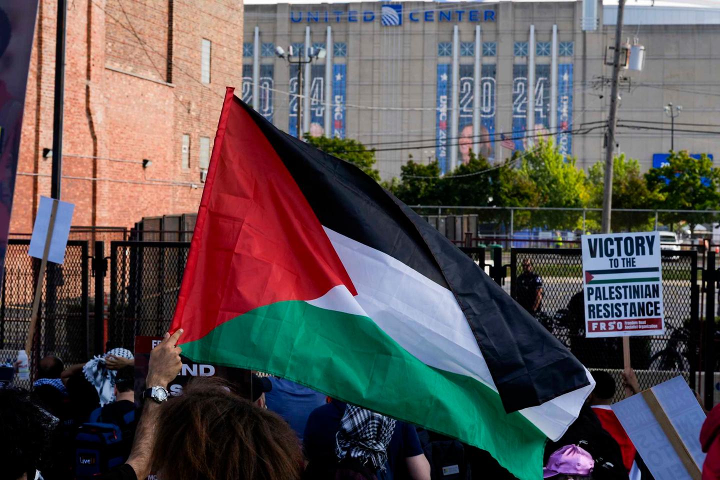 Pro-Palestinian Delegates Protest at DNC