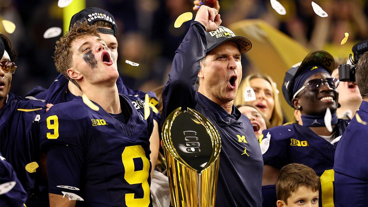 Jim Harbaugh Predicts JJ McCarthy as Top Pick in 2024 NFL Draft