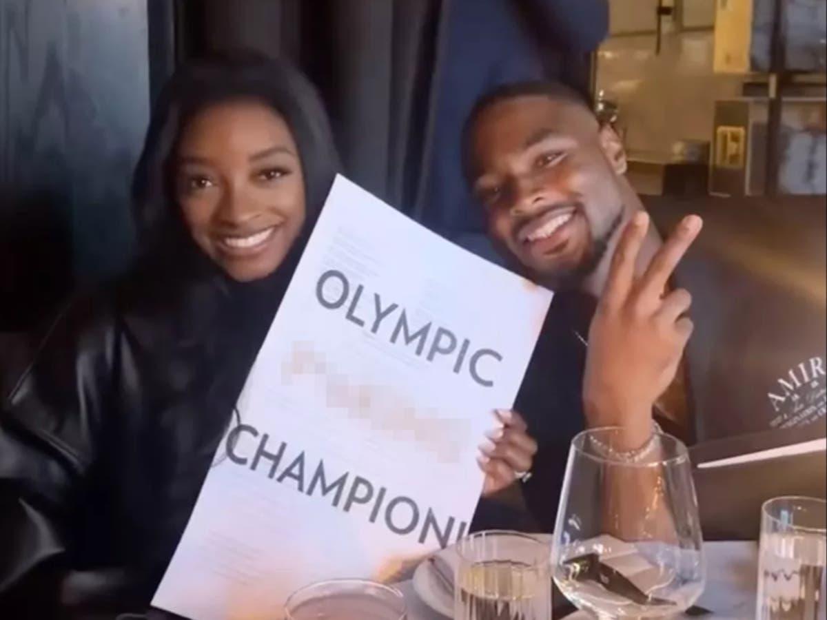 Simone Biles Celebrates Paris Olympics Success