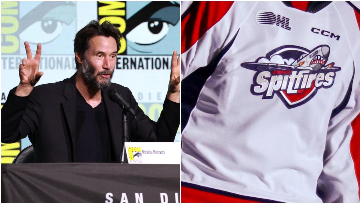 Keanu Reeves Signs with Windsor Spitfires for CMHA