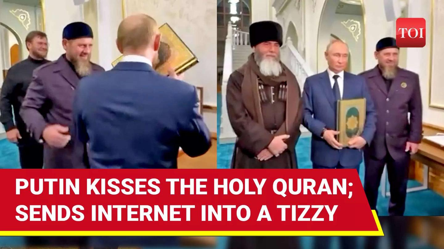 Putin Kisses Quran During Chechnya Visit