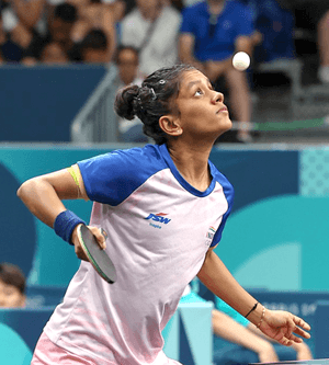 Sreeja Akula Advances to Olympic Pre-Quarterfinals