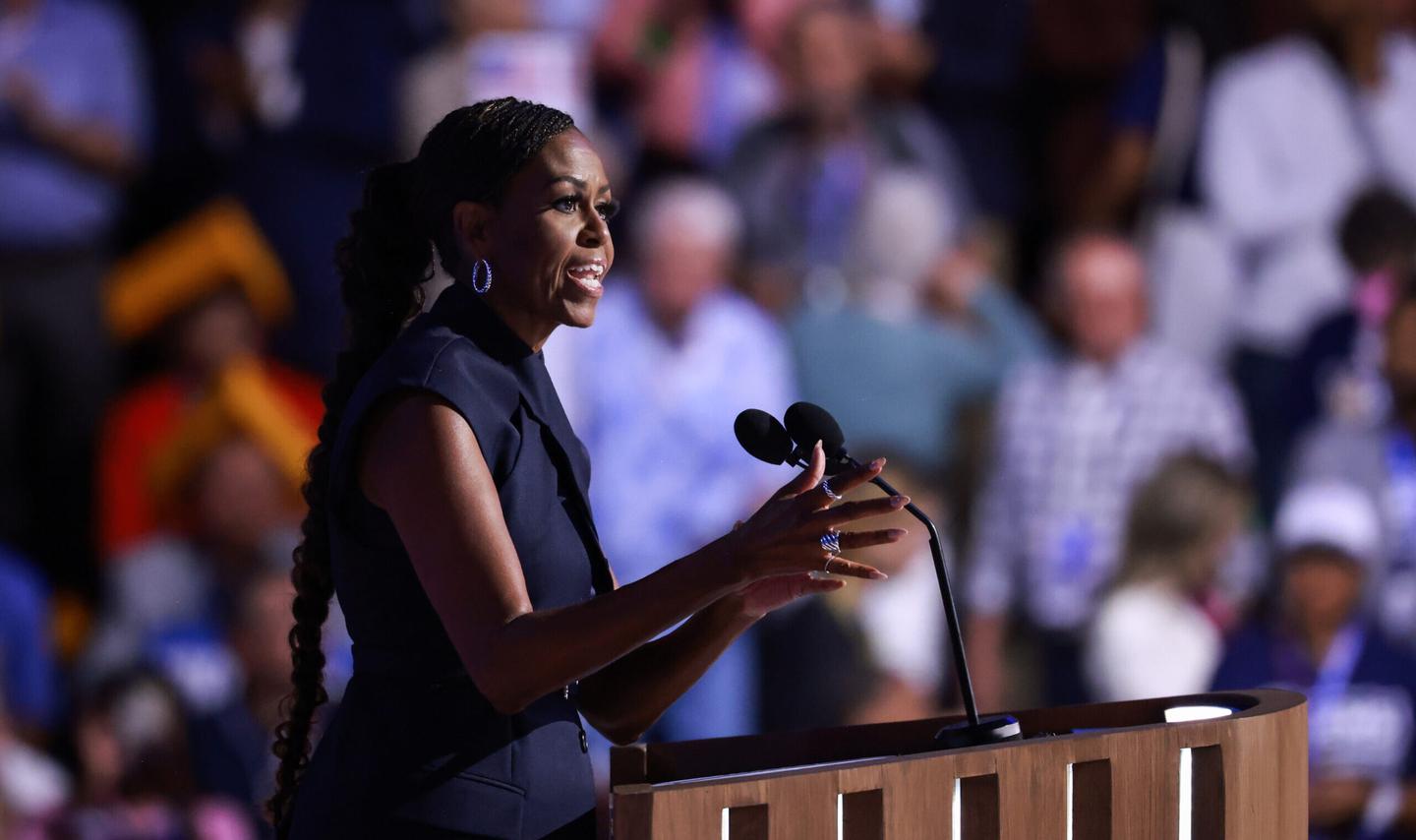 Michelle Obama Receives Praise at DNC