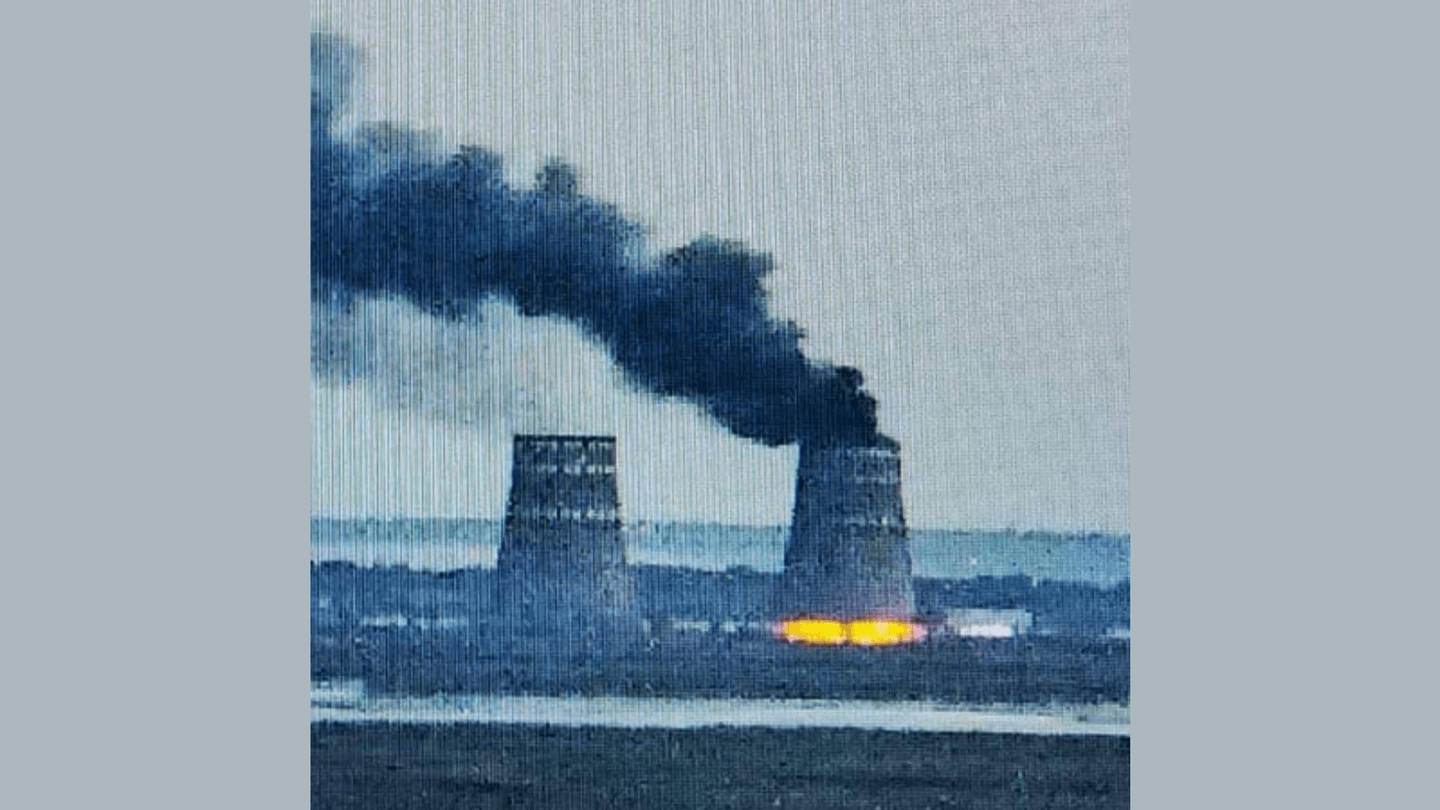 Russian nuclear power plant on fire